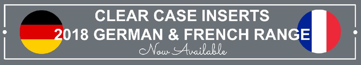 Clear Case Inserts - Available in French & German | kelly kent